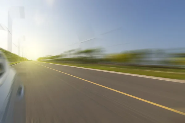 Fuzzy speed highway Stock Image