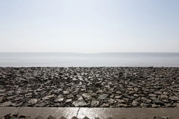 Mořské hráze zblízka — Stock fotografie