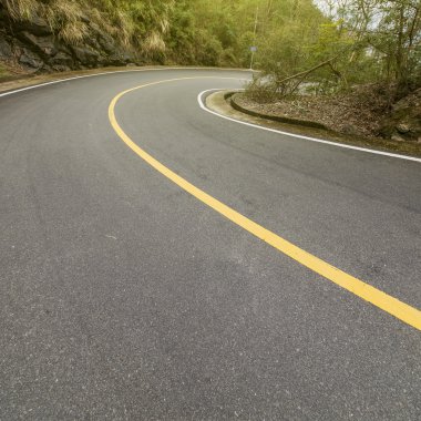 Dolambaçlı yol arka plan Çin