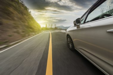 Dolambaçlı yol arka plan Çin