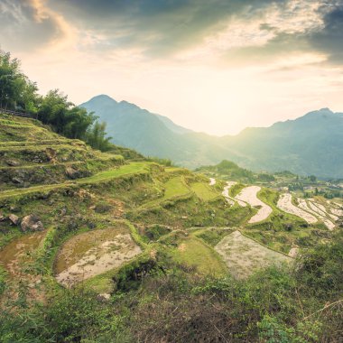 sunrise in Terraced mountains