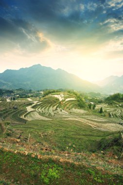 sunrise in Terraced mountains