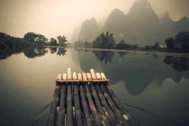 bamboo rafting in Yulong River