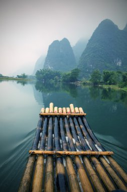 bamboo rafting  in Yulong River