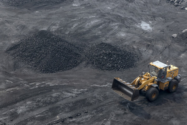 Coal mining as background