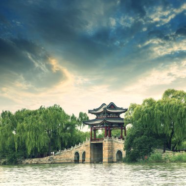 Summer Palace Beijing sahne, ünlü tarihi binalar 