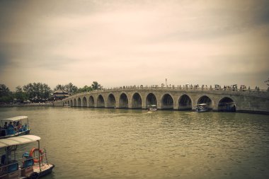 On yedi kemer Köprüsü, yaz Sarayı, Beijing, Çin 