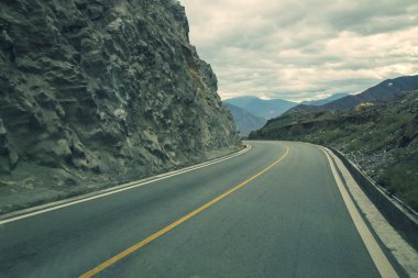 Dolambaçlı yol arka plan Çin