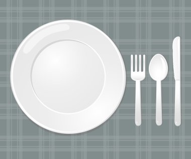 Çanak seti. Kaşık çatal ve bıçak.