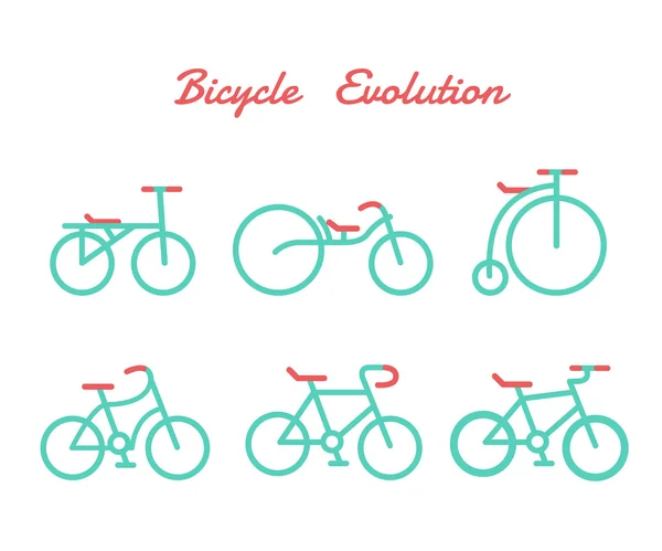 Evolução da bicicleta. Ilustração . — Fotografia de Stock