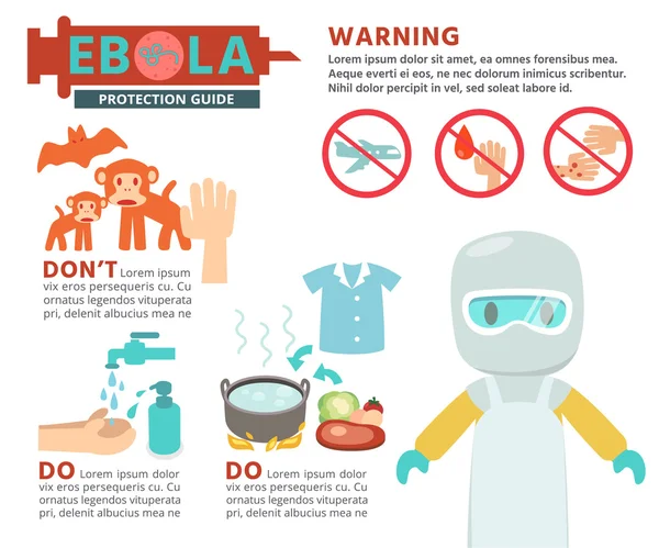 埃博拉病毒信息图形 — 图库照片