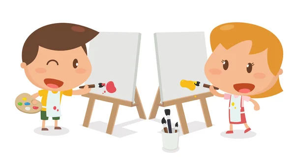 Attività per bambini. Pittura bambini . — Foto Stock