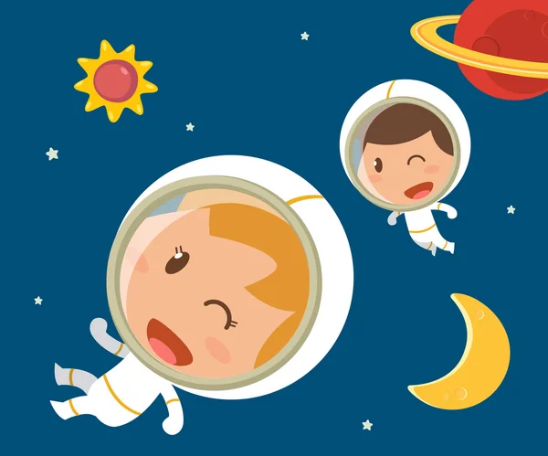 Crianças no espaço — Fotografia de Stock