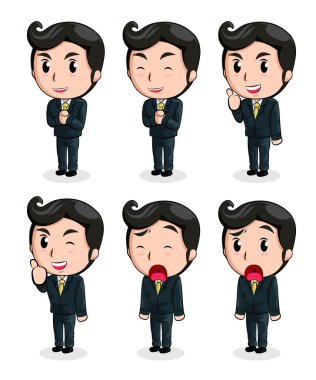 İş adamı birçok eylemleri.