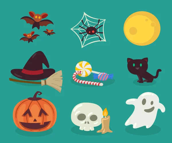 Halloween objekty a ikona. — Stock fotografie