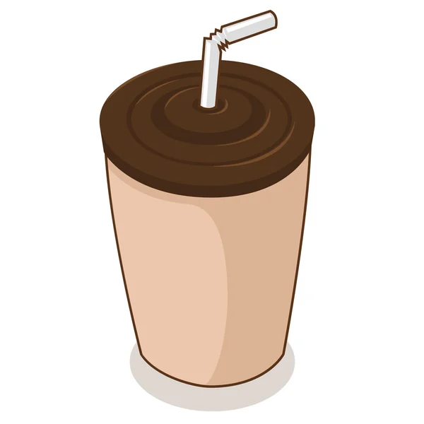 Copa de café. Un vaso de café marrón . — Vector de stock