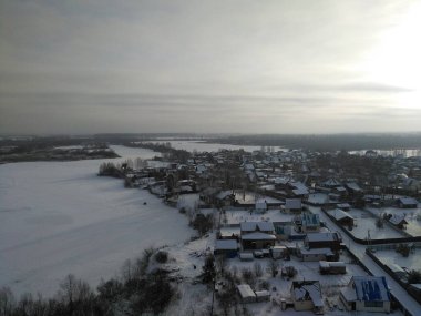 Kış köyü yukarıdan
