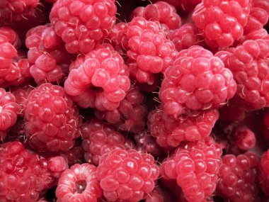 Pembe doğal ahududu. 