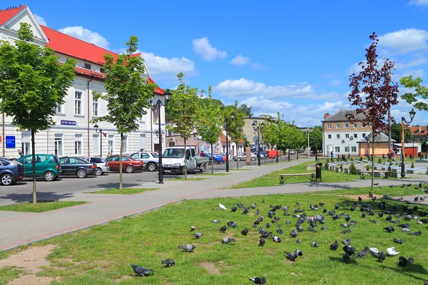 Praça da Vitória na cidade de Gvardeysk — Fotografia de Stock