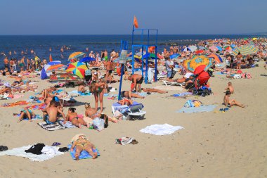 Baltık Denizi kıyısında kumlu plaj