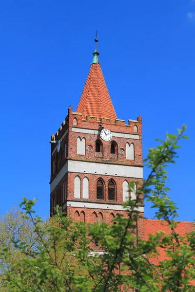 Kirch Friedland, a torre do relógio — Fotografia de Stock