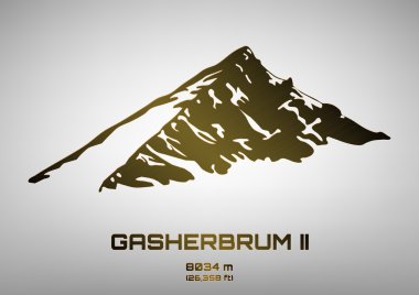 Anahat vektör çizim bronz Gasherbrum II