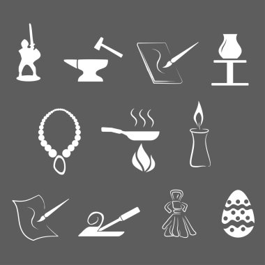 Geleneksel işçilik sanat simge kümesi