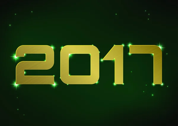 resimde yeşil gece gökyüzü üzerinde altın metalik sayının 2017