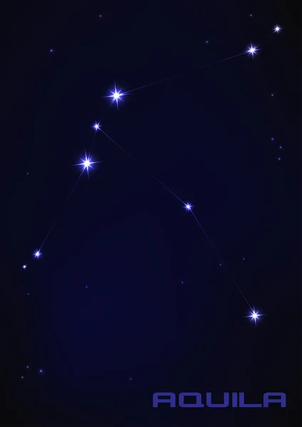 Constelación de estrellas de Aquila — Vector de stock