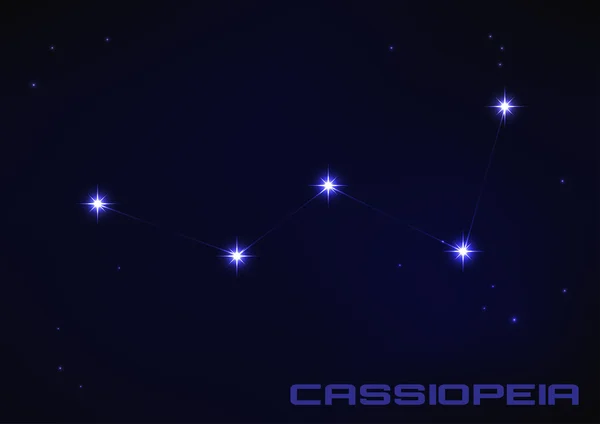 カシオペア星座 — ストックベクタ