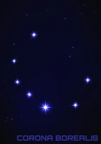 Созвездие Короны Бореалиса — стоковый вектор
