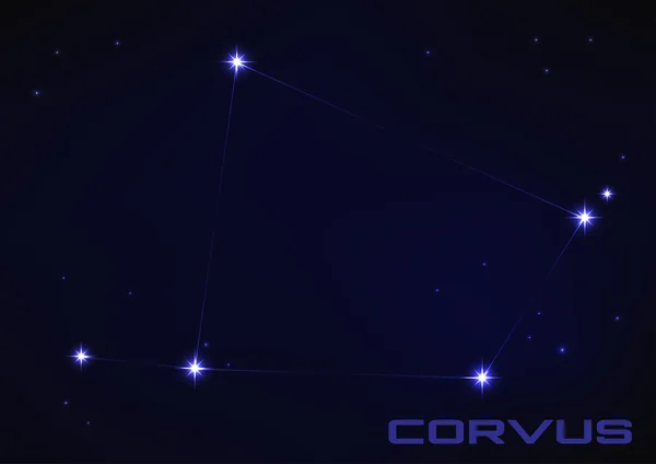 Созвездие Корвуса — стоковый вектор