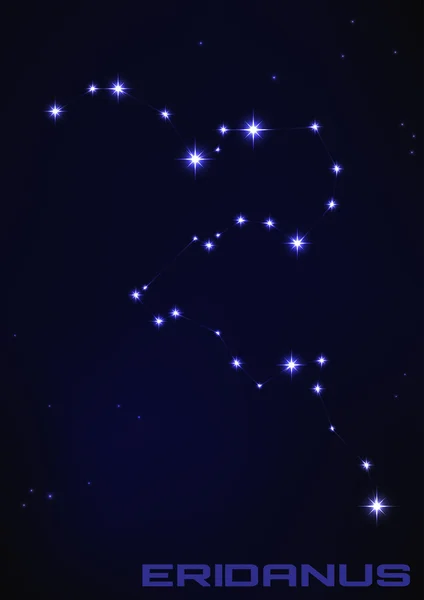 Eridanus constellation — Stock Vector
