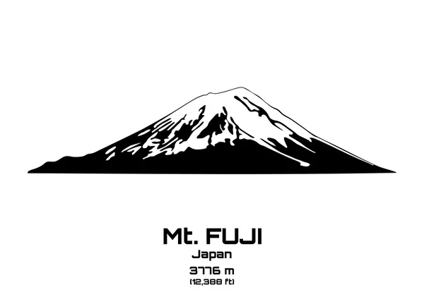 Outline vector illustration of Mt. Fuji — Stock Vector