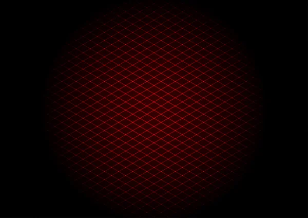 Red laser grid diagonal in circle — Stock Vector