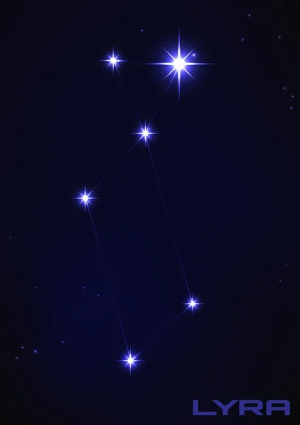 Lyra constellation — Stock Vector