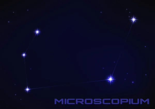 Microscopium constellation — Stock Vector