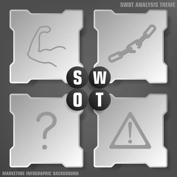 SWOT analizi arka plan Tema siyah, gri düzeyleri