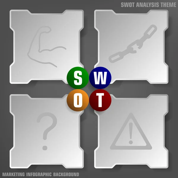 Simplemente tema de fondo de análisis SWOT — Vector de stock