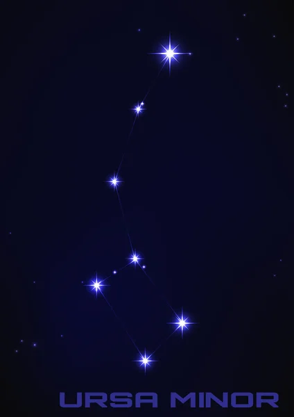 Ursa Minor constellation — Stock Vector