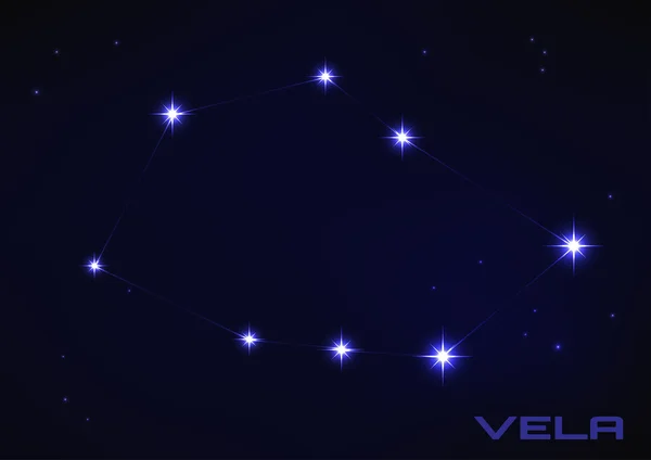 Vela constellation — Stock Vector