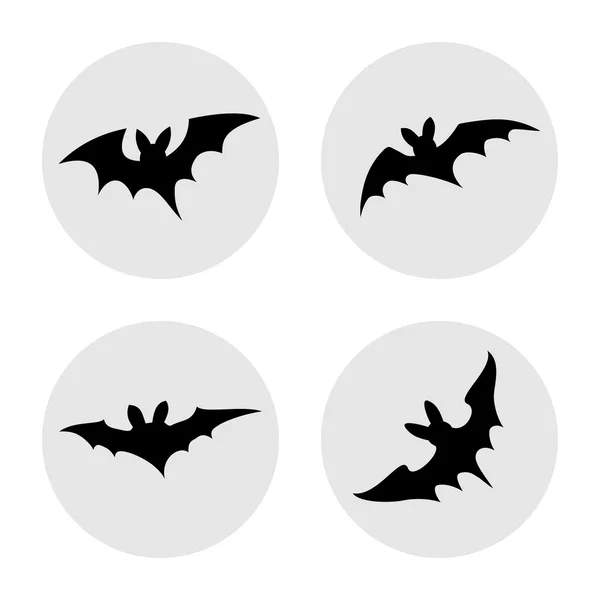 组的简单蝙蝠图 — 图库矢量图片