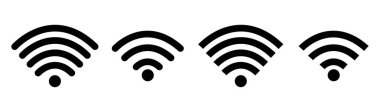 Wi-fi kablosuz sinyal simgesi, web tasarımı EPS 10 için vektör illüstrasyonu
