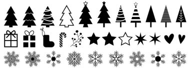 Noel vektörü simgesi, arkaplan, siyah. Noel tasarım unsurları, vektör illüstrasyonu EPS 10