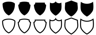 Beyaz arkaplanda güvenlik yamaları izole edildi.