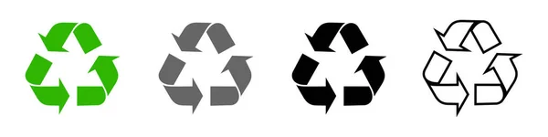 Recycling Icons Set Recycling Arrows Symbol Ecology Naturalness Purity Vector — Stock Vector