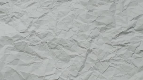 Crumpled White Paper Sheets Sequence Stop Motion Inglês — Vídeo de Stock