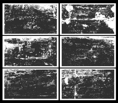 Kirli Yüzey Grunge Grameri Dokuları Ayarlandı