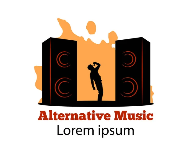 Alternatif Genç Müzisyenlere Sahnede Şarkıcı Posteri Destekle