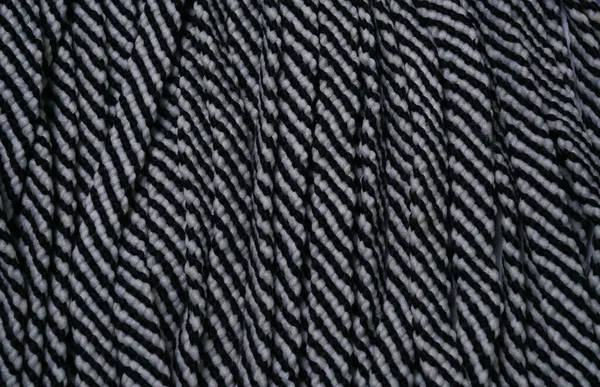 Texture White Black Thread — Stock Photo, Image